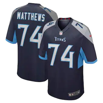 mens nike bruce matthews navy tennessee titans retired play